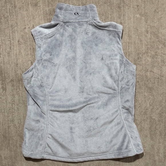 Cute Women’s Fuzzy Mountain Hard Wear Gray Fleece Vest Size Large Outdoors - Picture 2 of 8